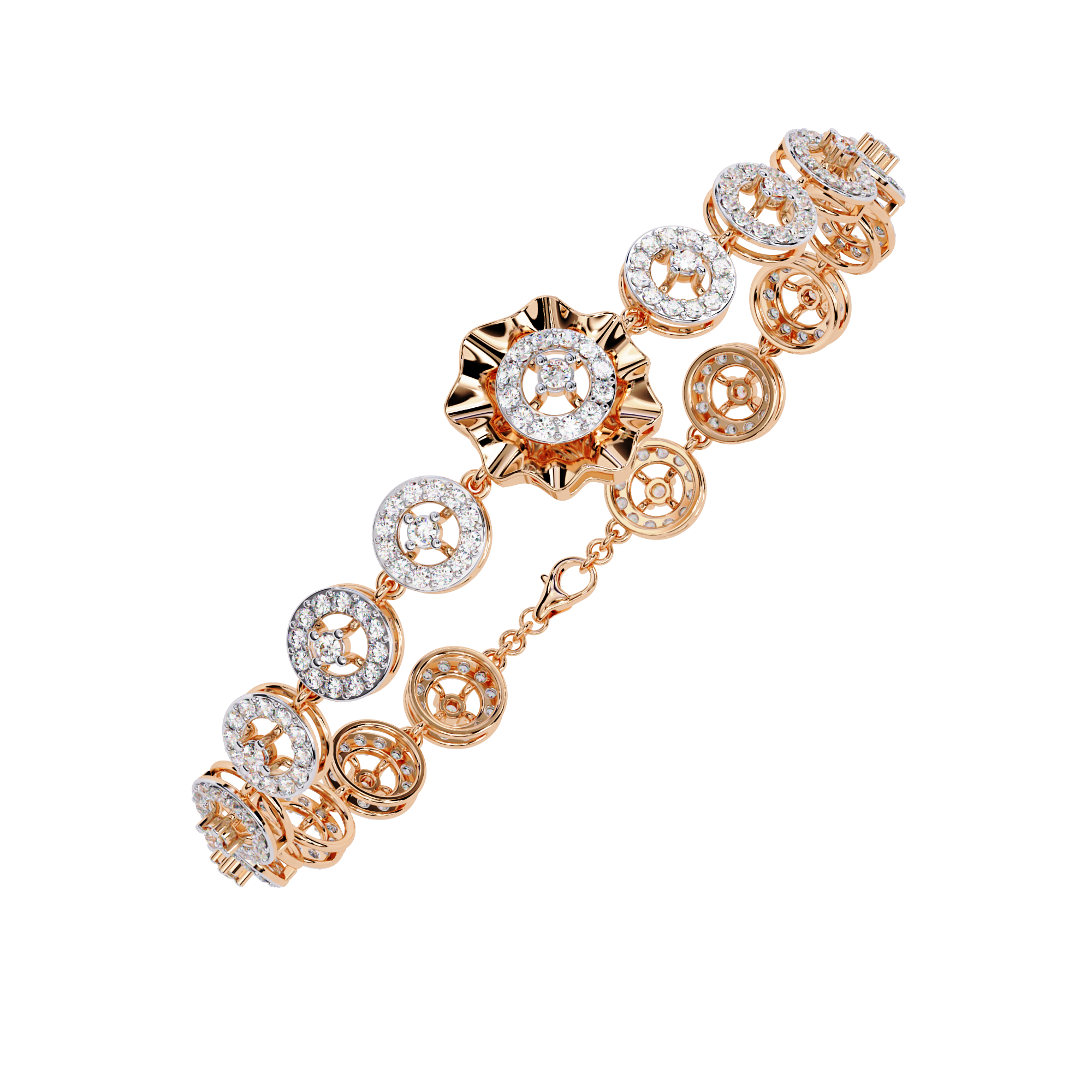 Solitairekart 2.16ct Eternity Link Natural Diamond Bracelet-HI Color, VS-SI Clarity